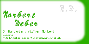 norbert weber business card